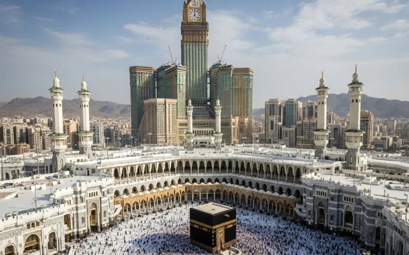 Kaaba at Masjid al-Haram in Makkah, Saudi Arabia