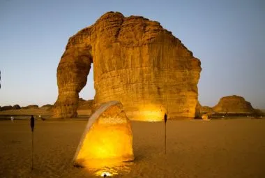 Sandstone Cliff in Al Ula Tantura, Saudi Arabia