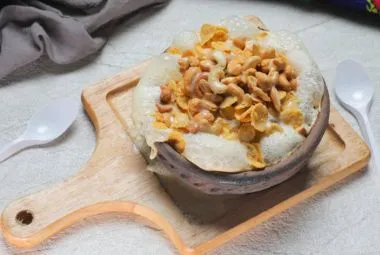 Traditional Saudi Arabian Harees with Nuts on Board