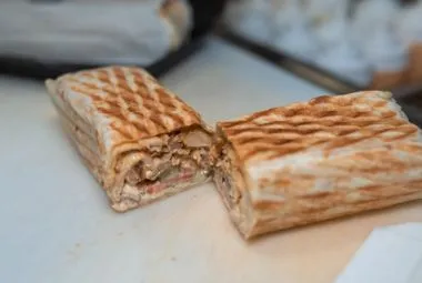 Colorful Turkish street food stalls and local delicacies